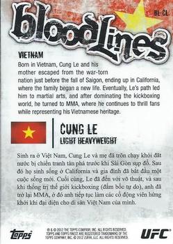 2012 Finest UFC - Bloodlines #BL-CL Cung Le Back