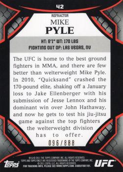 2011 Finest UFC - Refractors #42 Mike Pyle Back