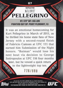 2011 Finest UFC - Refractors #67 Kurt Pellegrino Back