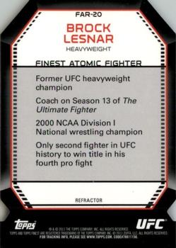 2011 Finest UFC - Atomic Refractors #FAR-20 Brock Lesnar Back