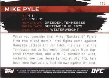 2010 Topps UFC Knockout - Gold #110 Mike Pyle Back