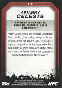 2011 Topps UFC Moment of Truth - Gold #118 Arianny Celeste Back