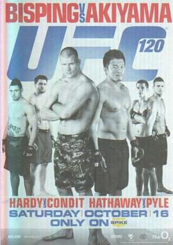 2011 Topps UFC Moment of Truth - Fight Poster Review #FPR-UFC120 UFC 120 Bisping vs. Akiyama Front
