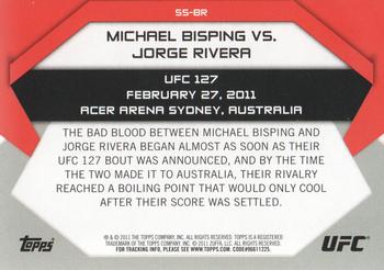 2011 Topps UFC Moment of Truth - Showdown Shots Duals #SS-BR Michael Bisping / Jorge Rivera Back