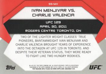 2011 Topps UFC Moment of Truth - Showdown Shots Duals #SS-MV Ivan Menjivar / Charlie Valencia Back