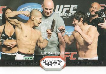 2011 Topps UFC Moment of Truth - Showdown Shots Duals #SS-MV Ivan Menjivar / Charlie Valencia Front