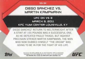 2011 Topps UFC Moment of Truth - Showdown Shots Duals #SS-SK Diego Sanchez / Martin Kampmann Back