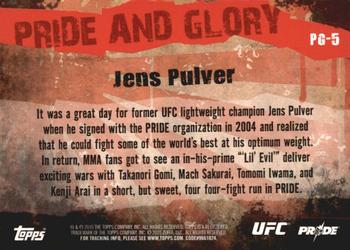 2010 Topps UFC - Pride and Glory #PG-5 Jens Pulver Back