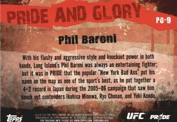 2010 Topps UFC - Pride and Glory #PG-9 Phil Baroni Back
