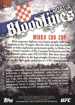 2010 Topps UFC - Bloodlines #BL-7 Mirko Cro Cop Back
