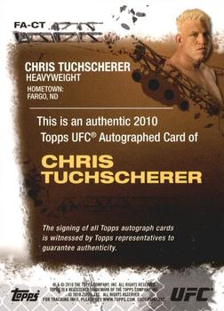 2010 Topps UFC - Autograph #FA-CT Chris Tuchscherer Back