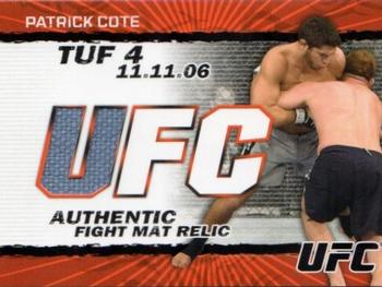 2009 Topps UFC Round 2 - Fight Mat Relics Black #FM-PC Patrick Cote Front