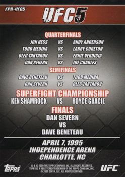 2009 Topps UFC Round 2 - Fight Poster #FPR-UFC5 UFC 5: The Return of the Beast Back