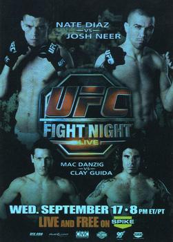 2009 Topps UFC Round 2 - Fight Poster #FPR-UFN15 Ultimate Fight Night 15 Front