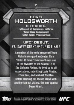 2014 Topps UFC Knockout - Gold #14 Chris Holdsworth Back