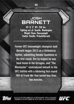 2014 Topps UFC Knockout - Gold #19 Josh Barnett Back