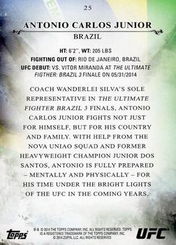 2014 Topps UFC Bloodlines #25 Antonio Carlos Junior Back