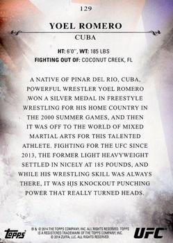 2014 Topps UFC Bloodlines #129 Yoel Romero Back