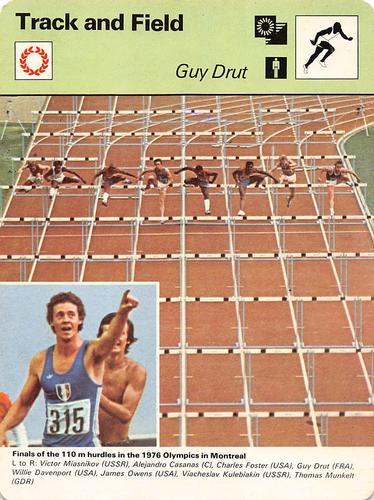 1977-79 Sportscaster Series 1 #01-05 Guy Drut Front