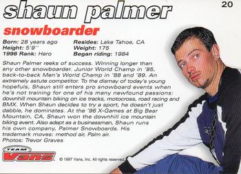1997 Vans Team Vans #20 Shaun Palmer Back