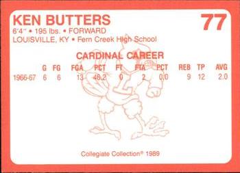 1989-90 Collegiate Collection Louisville Cardinals #77 Ken Butters Back