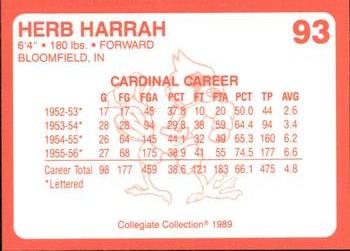 1989-90 Collegiate Collection Louisville Cardinals #93 Herb Harrah Back