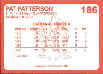 1989-90 Collegiate Collection Louisville Cardinals #186 Pat Patterson Back