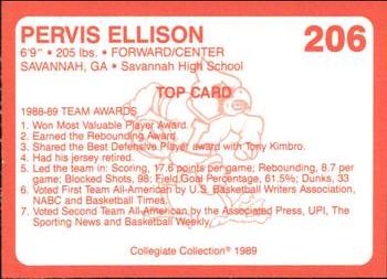 1989-90 Collegiate Collection Louisville Cardinals #206 Pervis Ellison Back