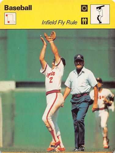 1977-79 Sportscaster Series 35 #35-02 Infield Fly Rule Front