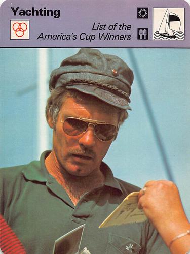 1977-79 Sportscaster Series 49 #49-19 List of the Americas Cup Winners Front