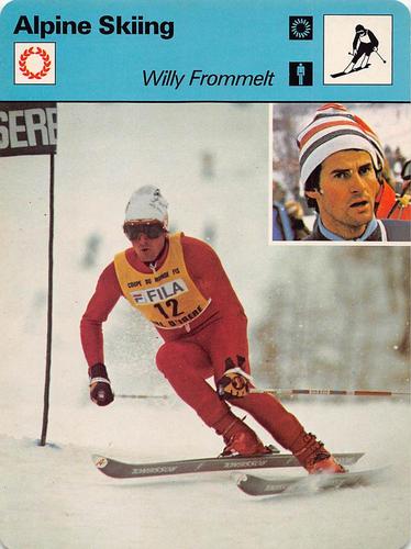 1977-79 Sportscaster Series 59 #59-01 Willi Frommelt Front