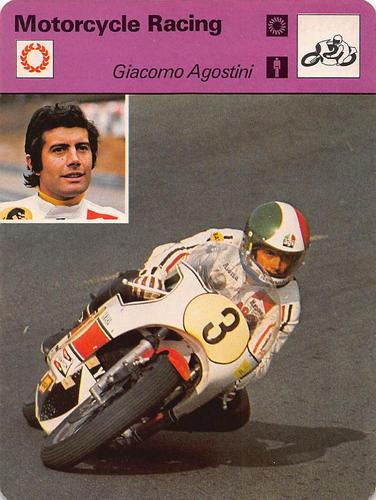 1977-79 Sportscaster Series 79 #79-18 Giacomo Agostini Front