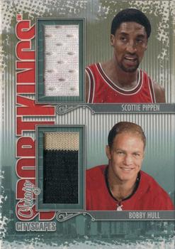 2013 Sportkings Series F - Cityscapes Double Silver #CSD-01 Scottie Pippen / Bobby Hull Front