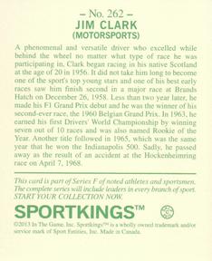 2013 Sportkings Series F - Mini #262 Jim Clark Back