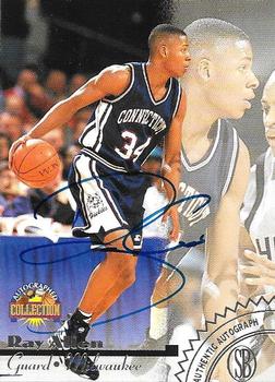 1996-97 Score Board Autographed Collection - Silver Foil Autographs #NNO Ray Allen Front