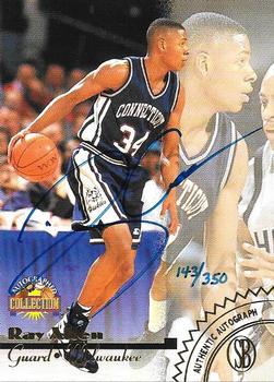 1996-97 Score Board Autographed Collection - Gold Foil Autographs #NNO Ray Allen Front