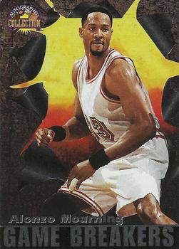 1996-97 Score Board Autographed Collection - Game Breakers #GB5 Alonzo Mourning Front