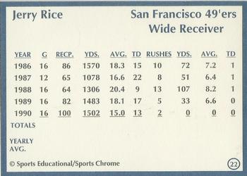 1991 Sports Educational Magazine #22 Jerry Rice Back