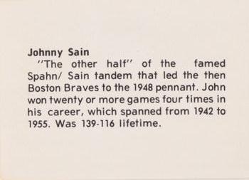 1978 Atlanta Sports Collectors Convention #NNO Johnny Sain Back