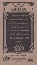 2015 Upper Deck Goodwin Champions - Mini #119 Mark McGwire Back