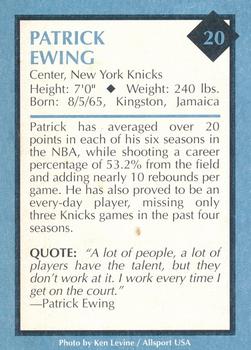 1991 Tuff Stuff Magazine #20 Patrick Ewing Back