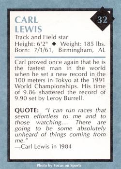 1991 Tuff Stuff Magazine #32 Carl Lewis Back