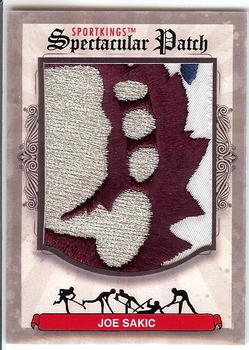 2012 Sportkings Series E - Spectacular Patch #SP-83 Joe Sakic Front