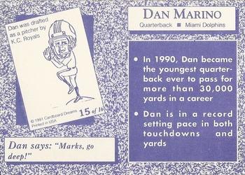 1991 Cardboard Dreams (unlicensed) #15 Dan Marino Back