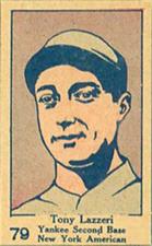 1928 W513 #79 Tony Lazzeri Front