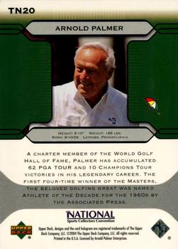 2004 Upper Deck National Convention #TN20 Arnold Palmer Back