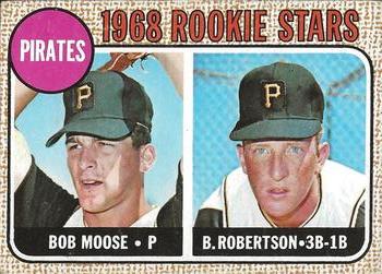 1968 Topps Milton Bradley Win-A-Card #36 Pirates 1968 Rookie Stars (Bob Moose / Bob Robertson) Front