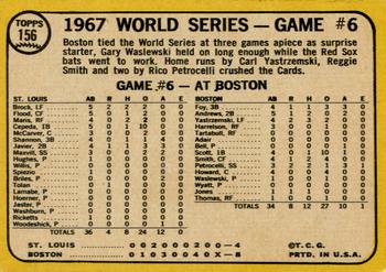 1968 Topps Milton Bradley Win-A-Card #156 World Series Game 6 Back