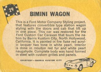 1968 Topps Milton Bradley Win-A-Card #29 Bimini Wagon Back