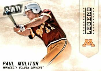 2015 Panini Black Friday - College Legends #10 Paul Molitor Front